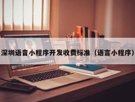 深圳语音小程序开发收费标准（语言小程序）
