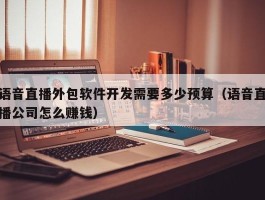 语音直播外包软件开发需要多少预算（语音直播公司怎么赚钱）