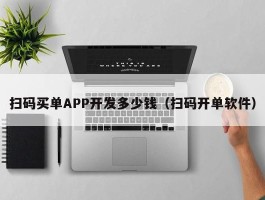 扫码买单APP开发多少钱（扫码开单软件）