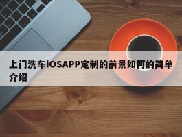 上门洗车iOSAPP定制的前景如何的简单介绍