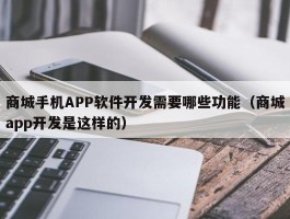 商城手机APP软件开发需要哪些功能（商城app开发是这样的）