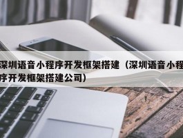 深圳语音小程序开发框架搭建（深圳语音小程序开发框架搭建公司）