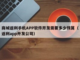 商城返利手机APP软件开发需要多少预算（返利app开发公司）