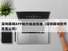 深圳商城APP制作框架搭建（深圳商城软件开发公司）