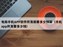 电商手机APP软件开发需要多少预算（手机app开发要多少钱）