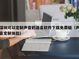 深圳定制声音的语音软件