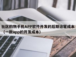社区购物手机APP软件开发的后期运营成本（一款app的开发成本）