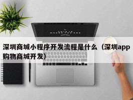 深圳商城小程序开发流程是什么（深圳app购物商城开发）