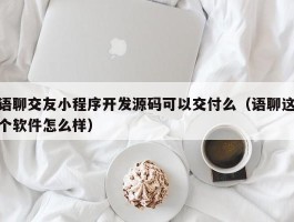 语聊交友小程序开发源码可以交付么（语聊这个软件怎么样）