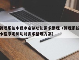 管理系统小程序定制功能需求整理（管理系统小程序定制功能需求整理方案）