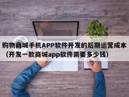 购物商城手机APP软件开发的后期运营成本（开发一款商城app软件需要多少钱）
