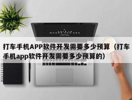 打车手机APP软件开发需要多少预算（打车手机app软件开发需要多少预算的）