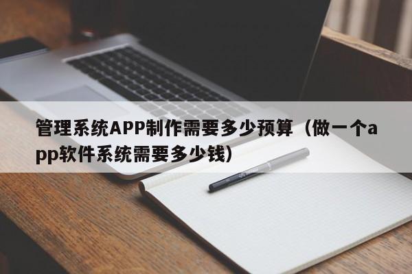 管理系统APP制作需要多少预算(做一个app软件系统需要多少钱)