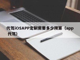 代驾iOSAPP定制需要多少预算（app 代驾）