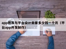 app开发与平台设计需要多少钱一个月（平台app开发制作）