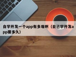 自学开发一个app有多难啊（自己学开发app要多久）