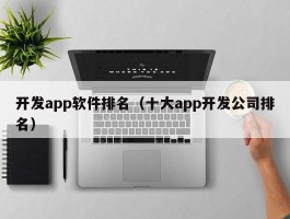 开发app软件排名（十大app开发公司排名）