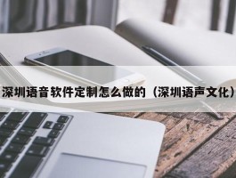 深圳语音软件定制怎么做的（深圳语声文化）