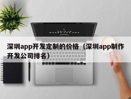 深圳app开发定制的价格（深圳app制作开发公司排名）