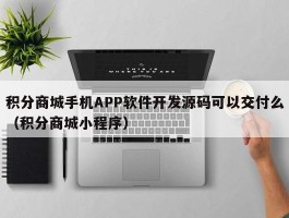 积分商城手机APP软件开发源码可以交付么（积分商城小程序）