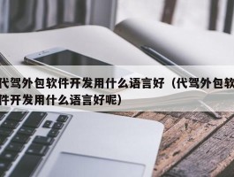代驾外包软件开发用什么语言好（代驾外包软件开发用什么语言好呢）