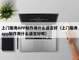 上门服务APP制作用什么语言好（上门服务app制作用什么语言好呢）