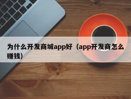为什么开发商城app好（app开发商怎么赚钱）