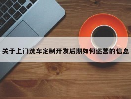 关于上门洗车定制开发后期如何运营的信息