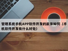 管理系统手机APP软件开发的前景如何（手机软件开发有什么好处）