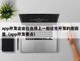 app开发企业在选择上一般优先开发的原因是（app开发要点）