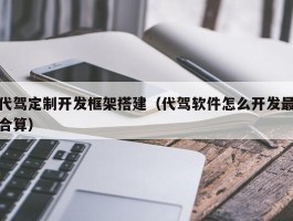 代驾定制开发框架搭建（代驾软件怎么开发最合算）