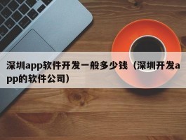 深圳app软件开发一般多少钱（深圳开发app的软件公司）