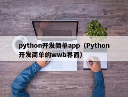 python开发简单app（Python开发简单的wwb界面）