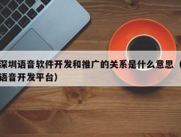 深圳语音软件开发和推广的关系是什么意思（语音开发平台）
