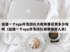组建一个app开发团队大概需要花费多少钱呢（组建一个app开发团队需要哪些人员）