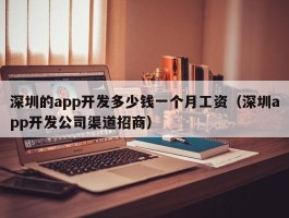深圳的app开发多少钱一个月工资（深圳app开发公司渠道招商）