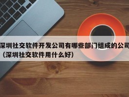 深圳社交软件开发公司有哪些部门组成的公司（深圳社交软件用什么好）