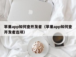 苹果app如何查开发者（苹果app如何查开发者选项）